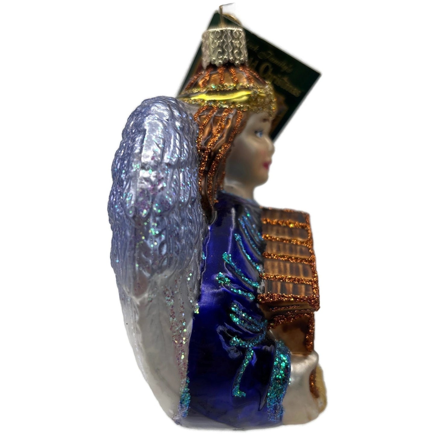Bethlehem Angel Nativity Merck Family Old World Christmas Blue Holiday Ornament