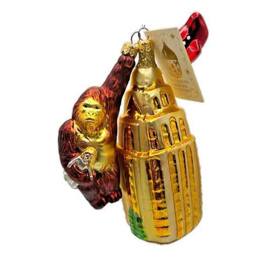 Patricia Breen Manhattan Ape Gold Red Plane King Kong Christmas Tree Ornament