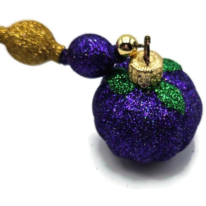 Patricia Breen Pumpkin Garland Purple Gold Glitter Halloween Christmas Ornament