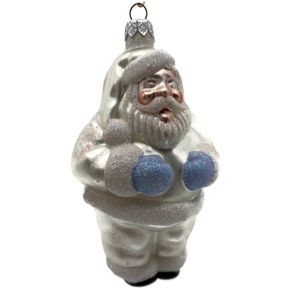 Patricia Breen HO HO HO Santa Claus Pearl Snowflakes Dots Christmas Ornament