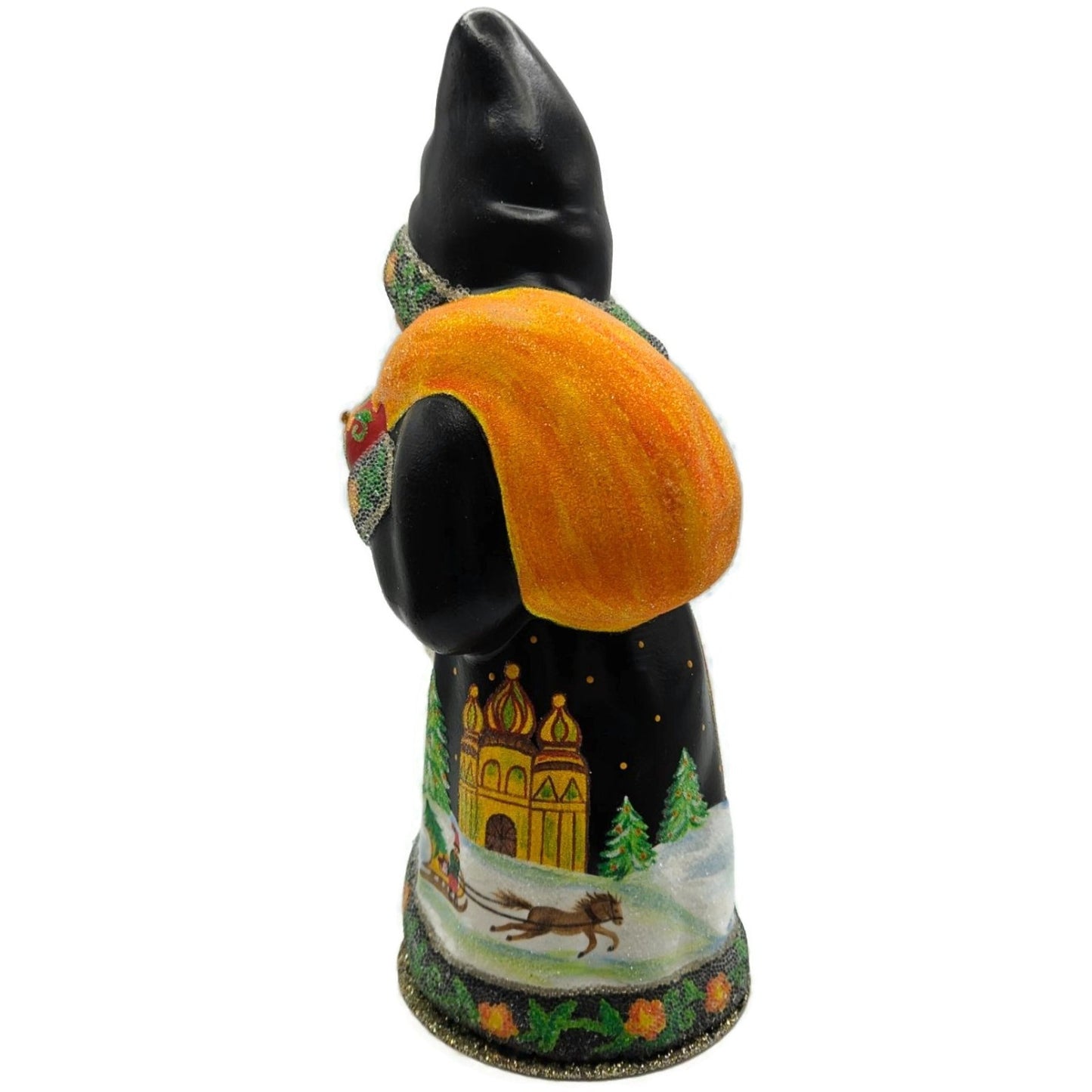 Ino Schaller Russian Fable Orange Black Paper Mache Candy Container CATZ Limited