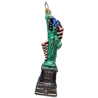 Christopher Radko Lighting The Way Statue Of Liberty Patriotic Ornament 0109320