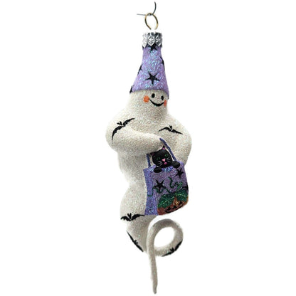 Patricia Breen Halloween Trickster Black Cat Lavender Ghost Christmas Ornament