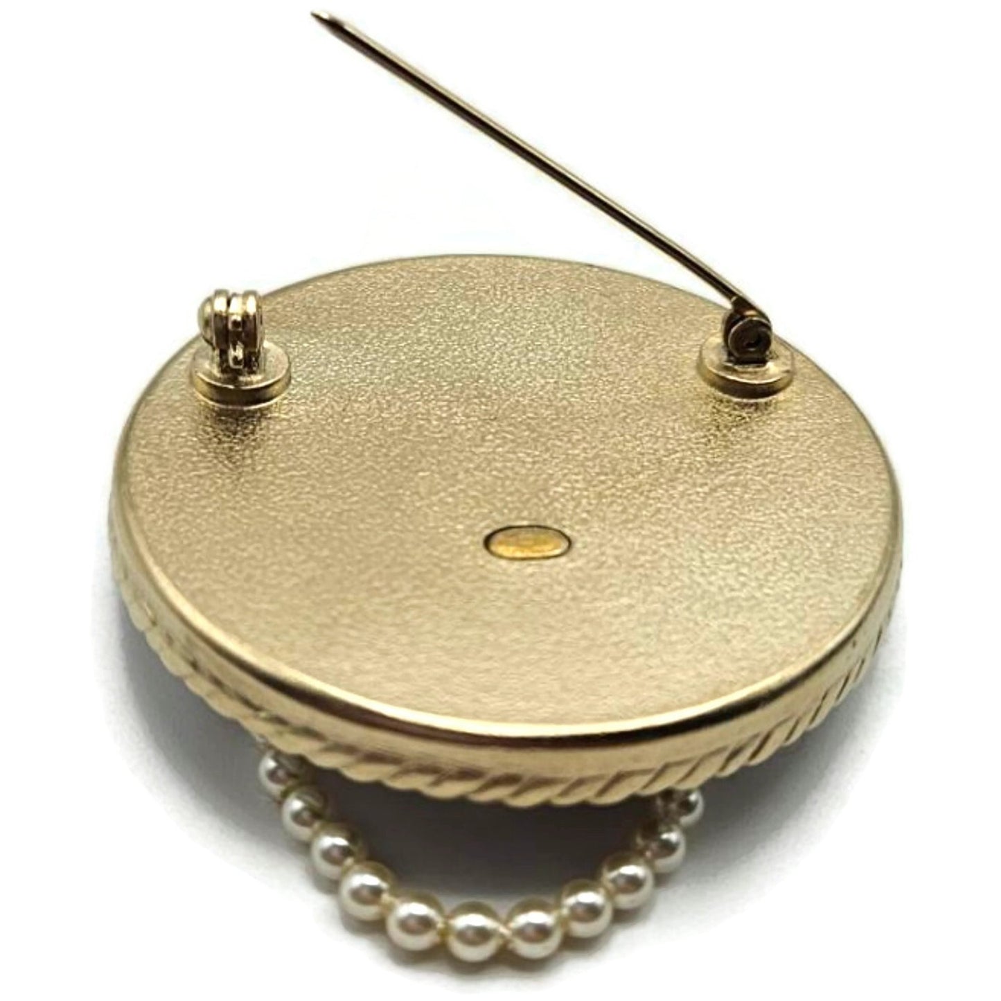 Coco Chanel Feministe Mais Feminine Brooch Pearl Gold Tone Pin Rare with Box
