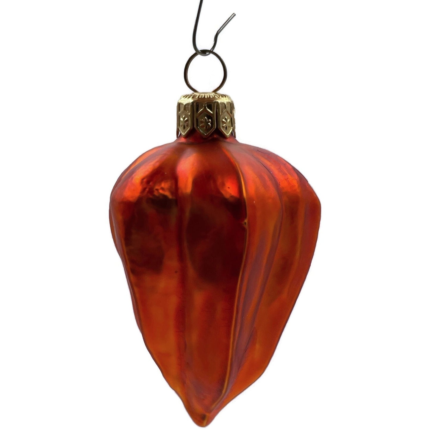 Patricia Breen Walk in the Woods Orange Chinese Lantern Plant Fall Ornament 9651