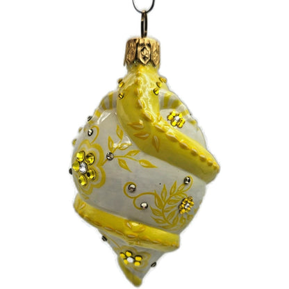 Patricia Breen Topping Chameleon Zalipie Citrine Spring Christmas Tree Ornament