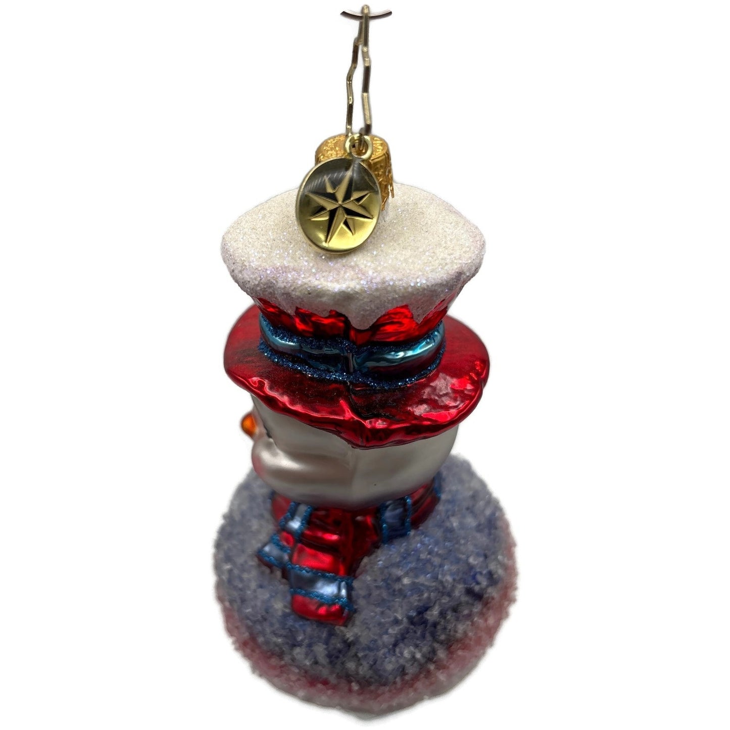 Christopher Radko Frosty Snowcone Snowman Glass Christmas Tree Ornament 1017249