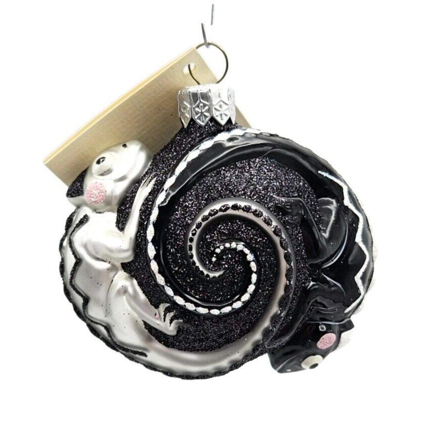 Patricia Breen Once Again for James Chameleon Black Platinum Christmas Ornament