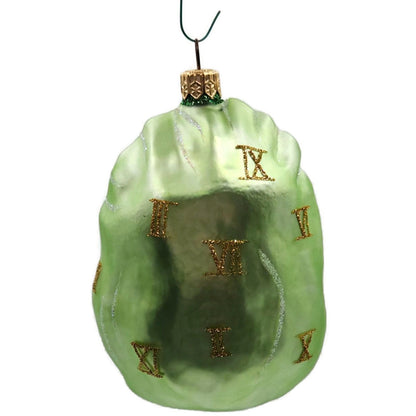 Patricia Breen Advent Santa Roman Numerals Pink Green Bag Christmas Ornament