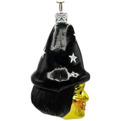 Patricia Breen Witch Hazel Green Face Stars Black Hat Halloween Ornament 9847