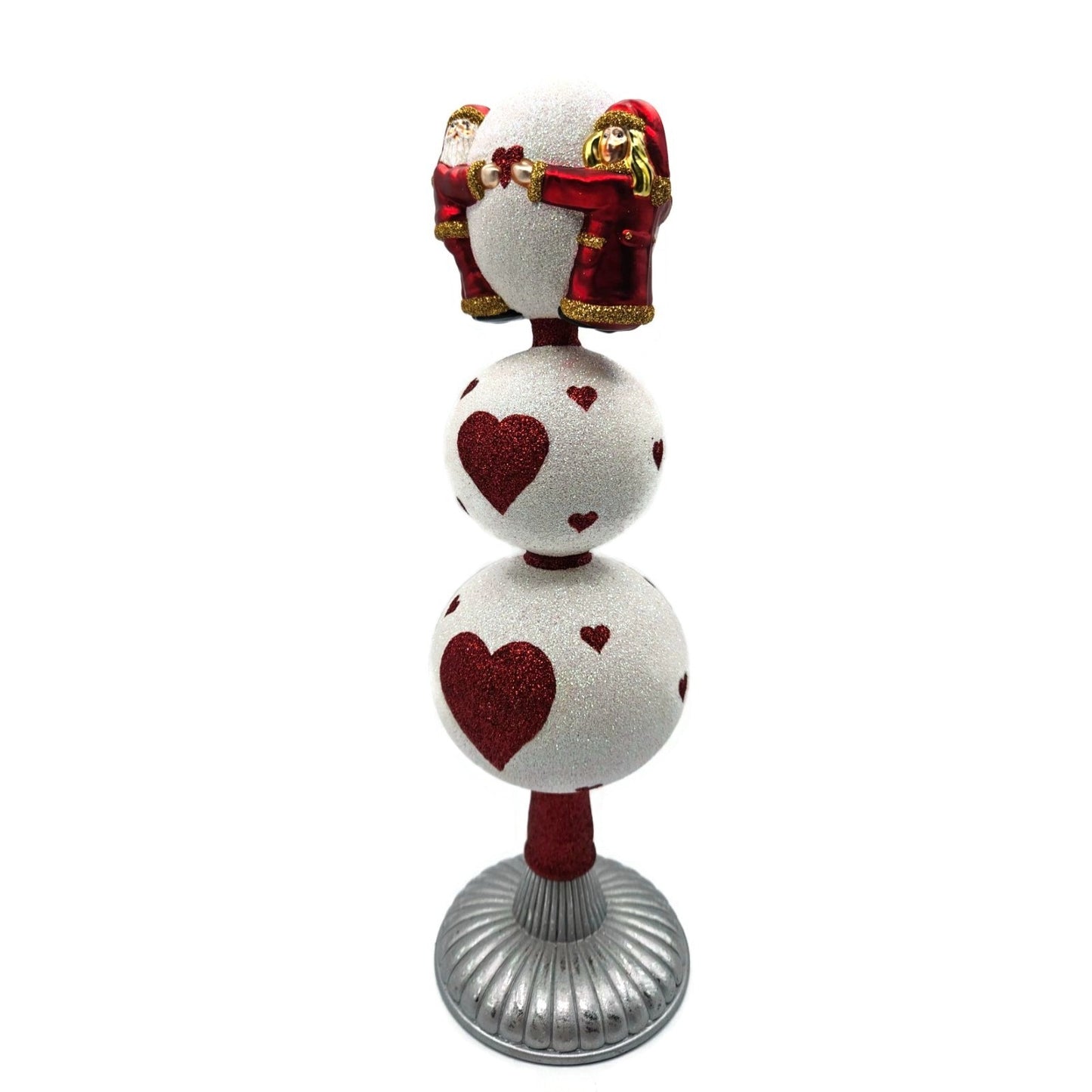Patricia Breen Love Joins Finial Pearl Santa Claus Valentine Tree Topper 2050
