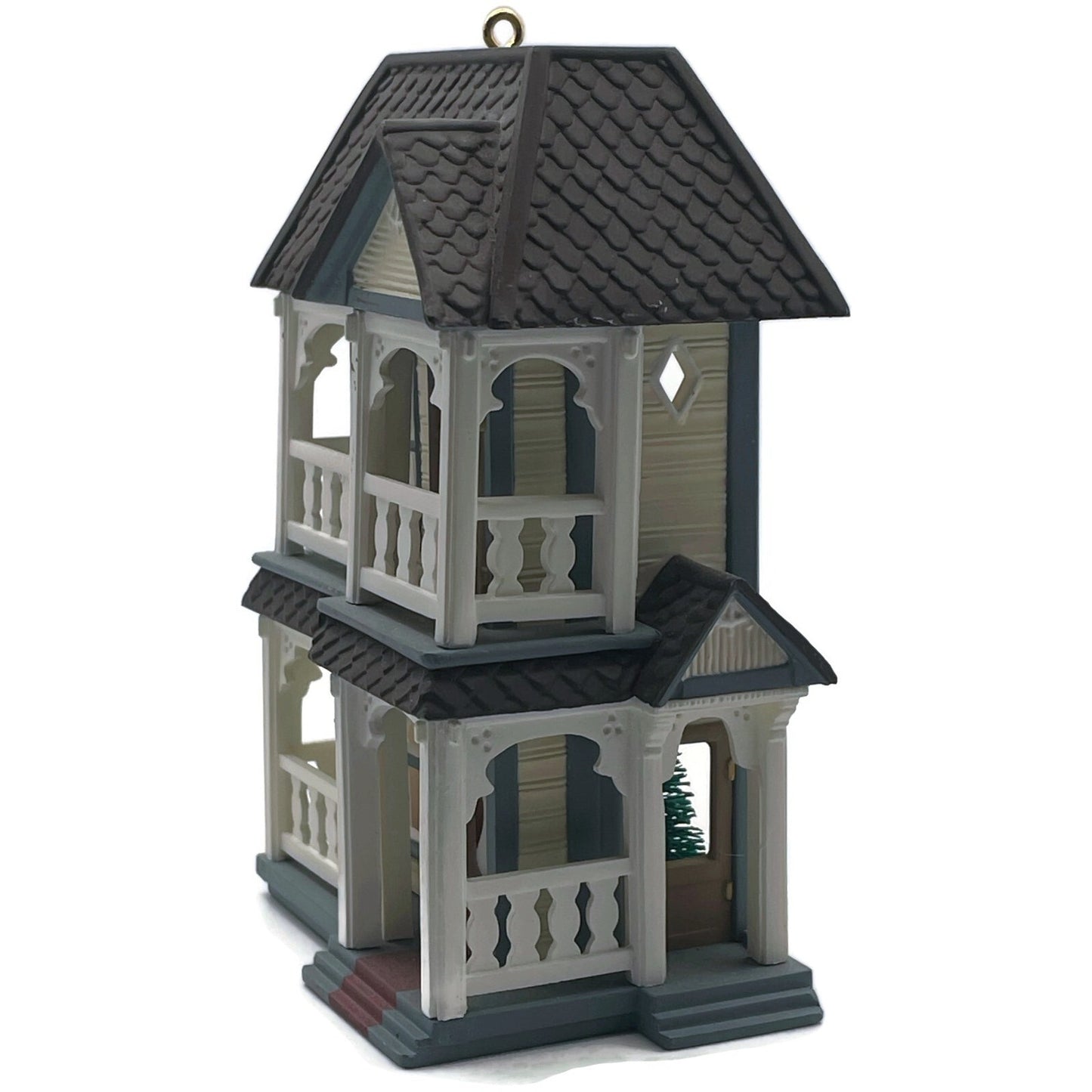 Hallmark Ornament Cozy Home 1993 Nostalgic Christmas Village Tree Keepsake Decor