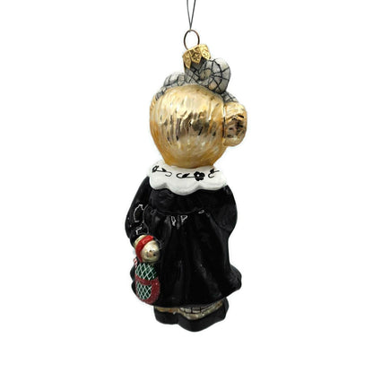 Christopher Radko Portrait in Black White Muffy Christmas Ornament 97-NAB-02