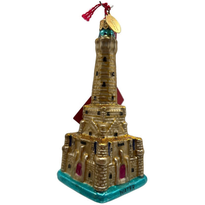 Landmark Creations The Chicago Water Tower Gold European Glass Holiday Ornament