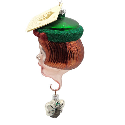 Patricia Breen I Don't Know Why Green Hat Fly 2 Part Christmas Tree Ornament