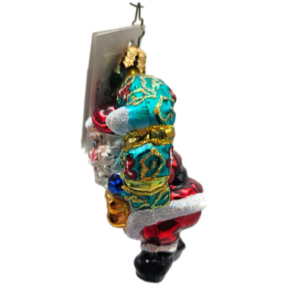 Christopher Radko I've Been Framed Little Gems Santa Christmas Ornament 1011241