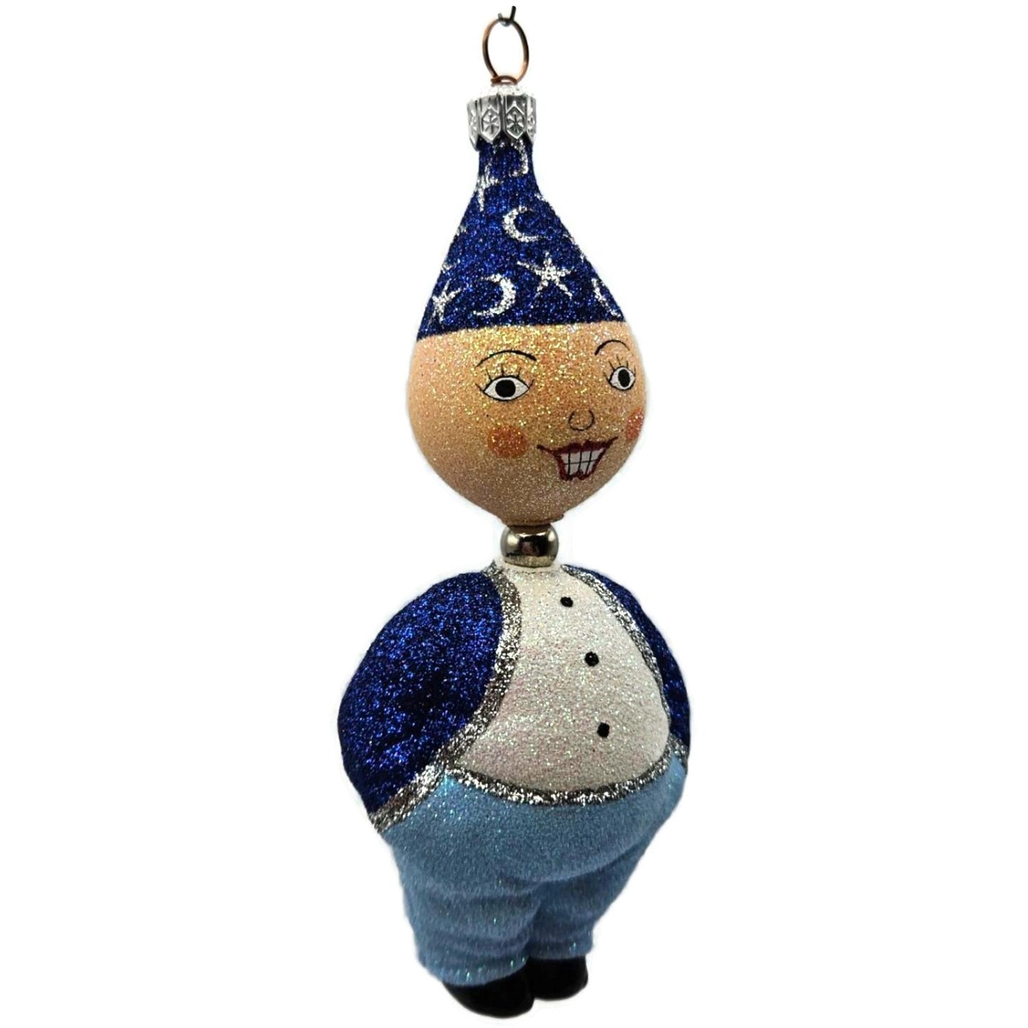 Patricia Breen Trick Or Treaters Wiz Moon Stars Glass Halloween Ornament 2282