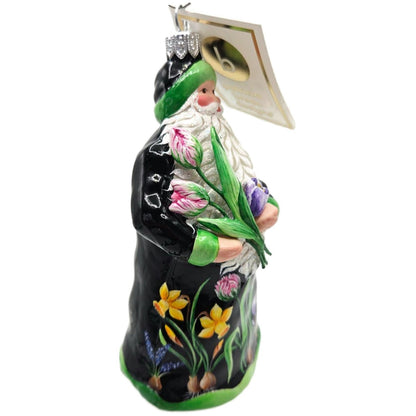 Patricia Breen Celebration Of Love Santa Spring Flowers Christmas Ornament 5457