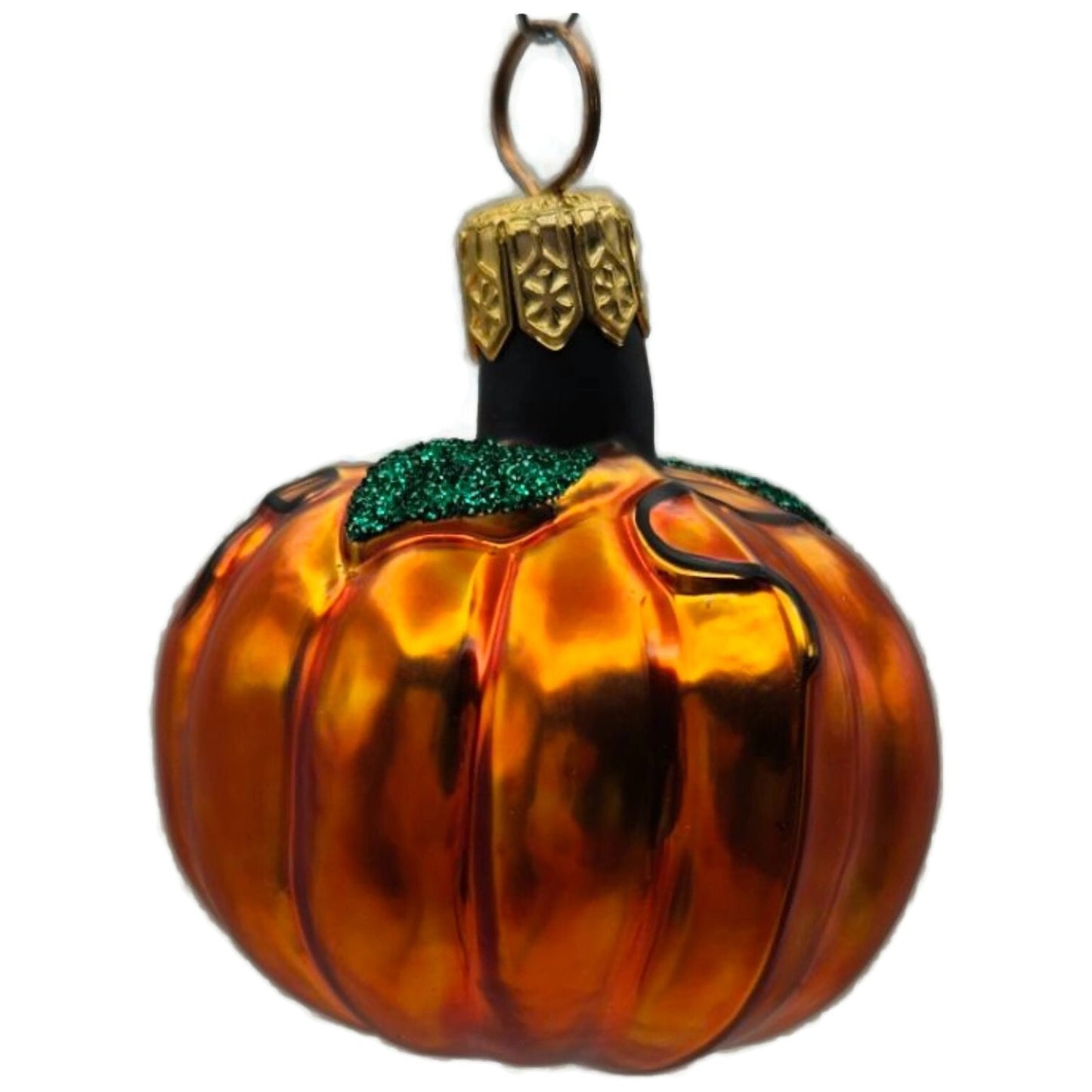 Patricia Breen Miniature Pumpkin Light Orange Glass Halloween Ornament 9800CATZ