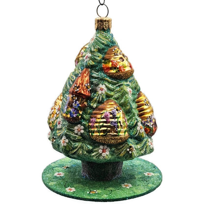 Patricia Breen Beeskep Topiary Green Flower Bees Spring Christmas Tree Sculpture
