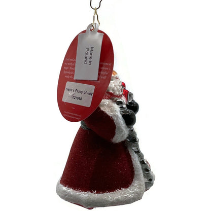 Christopher Radko Santas Flurry of Joy Snowflakes Christmas Decor Ornament