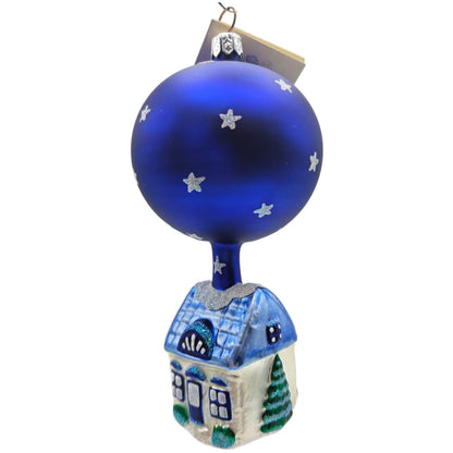 Patricia Breen Night House Larger House Blue Moon Christmas Ornament Signed 9519