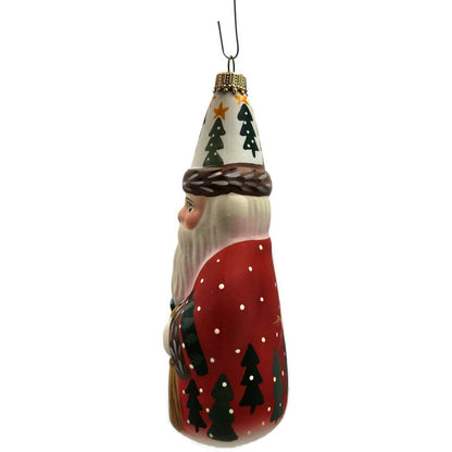 Vaillancourt Folk Art Starlight Santa Claus 1997 Snow Christmas Tree Ornament