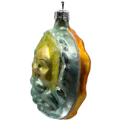 Christopher Radko Dawn & Dusk Double Sided Celestial Christmas Ornament 91-034-0