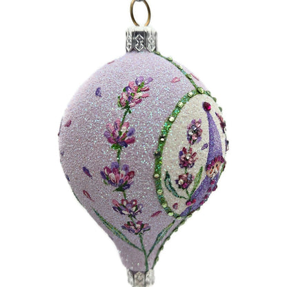 Patricia Breen Miniature Balloon Boy Lavender Floral Christmas Holiday Ornament