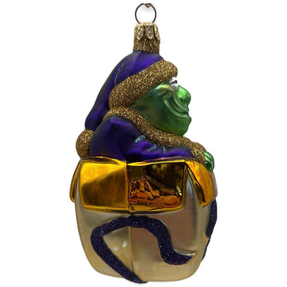 Patricia Breen Mmmonster Present Purple Gold Green Halloween Christmas Ornament