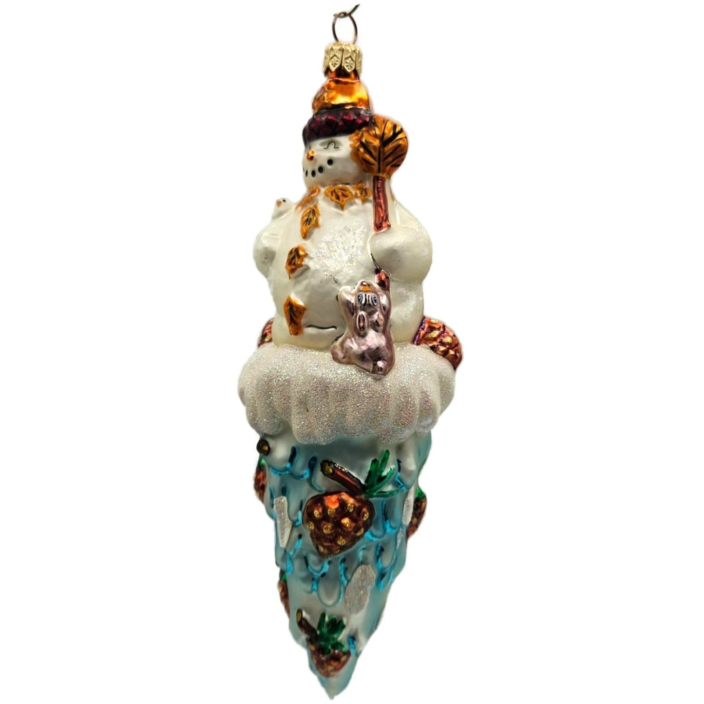 Christopher Radko Carlton Cicle Snowman Christmas Tree Ornament 99-714-0