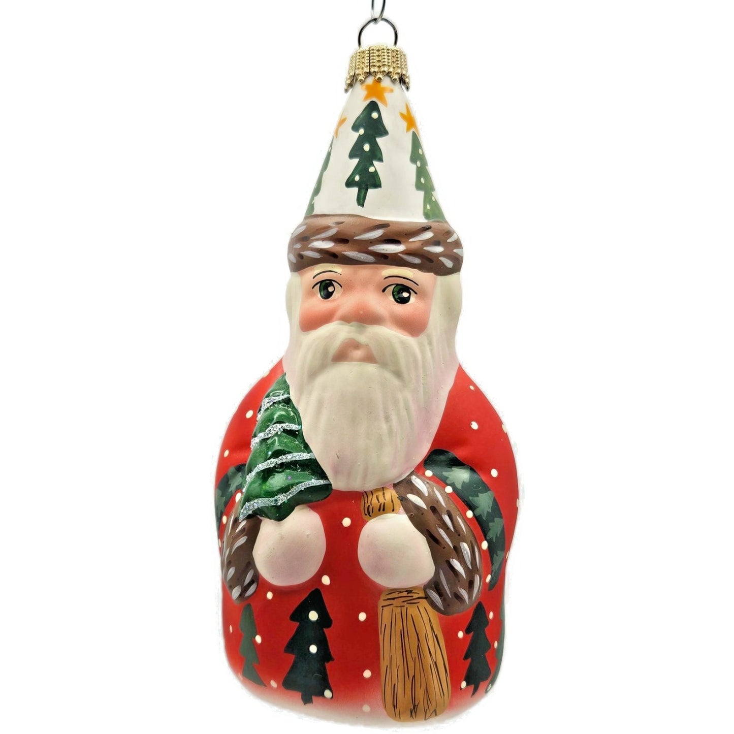 Vaillancourt Folk Art Starlight Santa Claus 1997 Snow Christmas Tree Ornament
