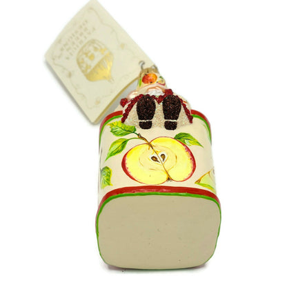 Patricia Breen Tea Time Santa Apples Spring Party Free Standing Holiday Ornament