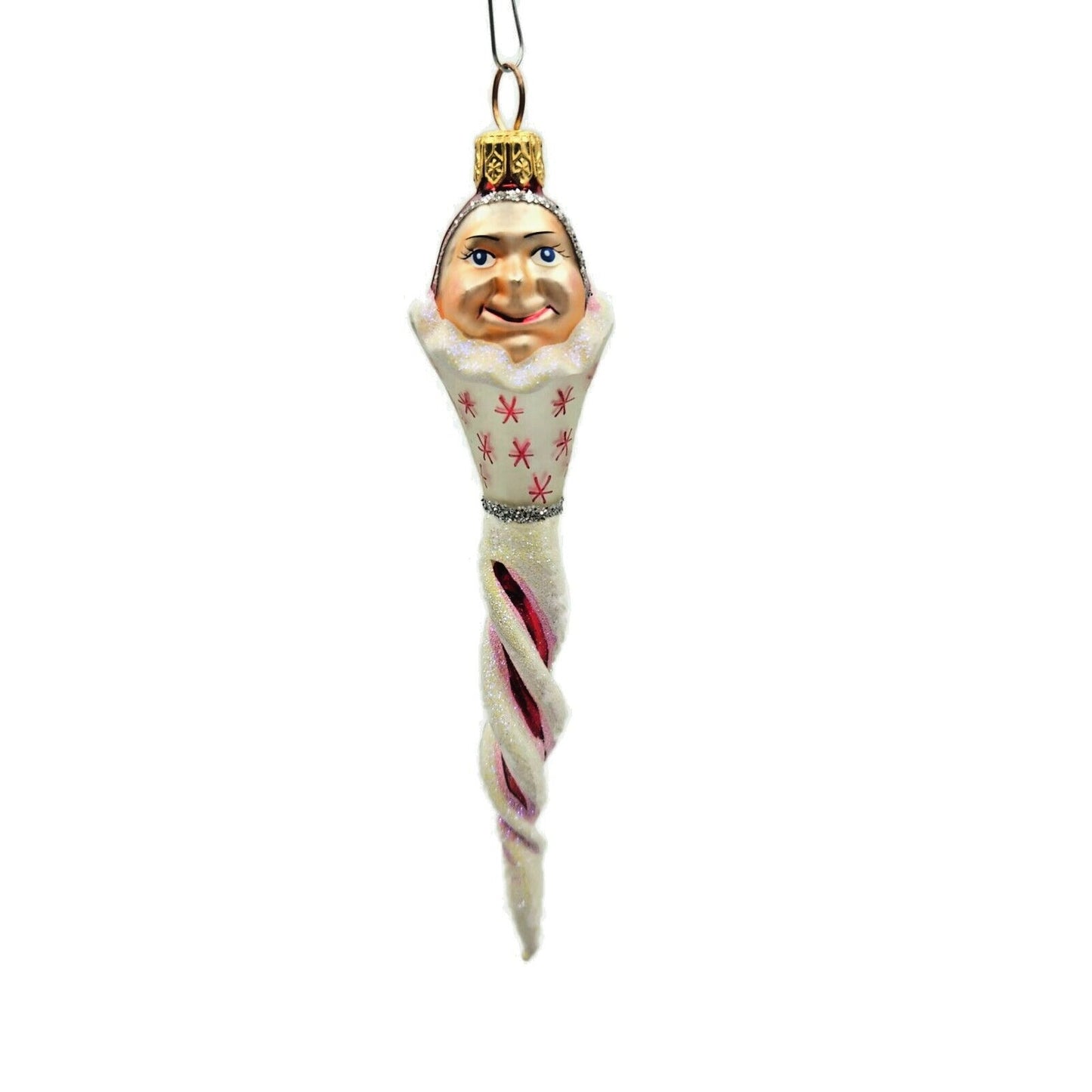 Christopher Radko Jack Frost Jr Red Snow Twist Christmas Tree Ornament 98-265-0