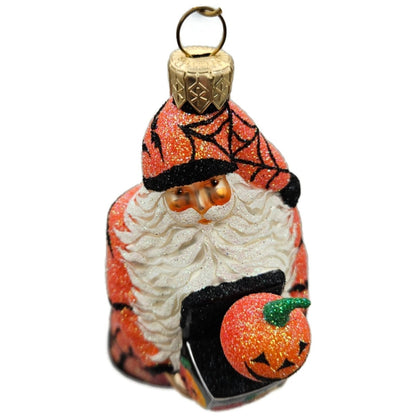 Patricia Breen Jack in the Box Santa Orange With Pumpkin Halloween Ornament NM
