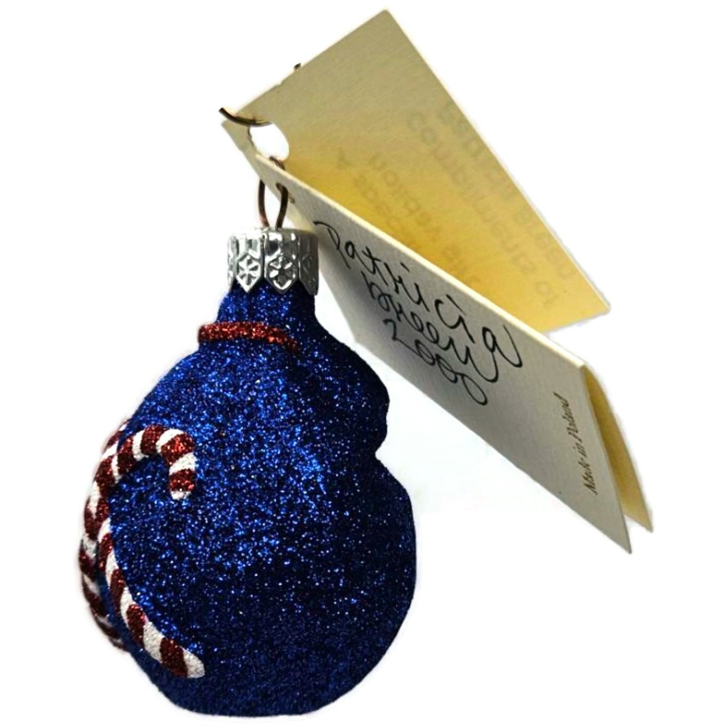Patricia Breen Peppermint Sack Blue Candy Canes Christmas Tree Ornament HCB