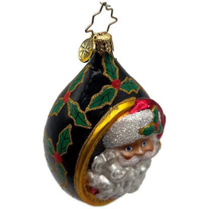 Christopher Radko Holly Jolly Christmas Santa Holiday Drop Ornament 1020956