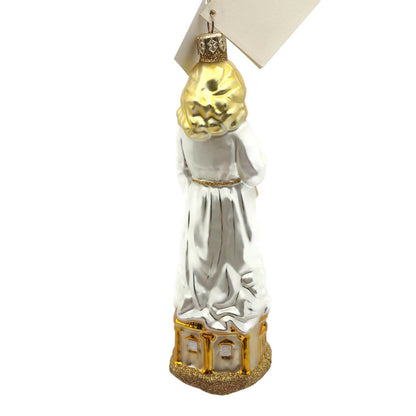 Patricia Breen Saint Barbara Pearl White Gold Religious Christmas Tree Ornament