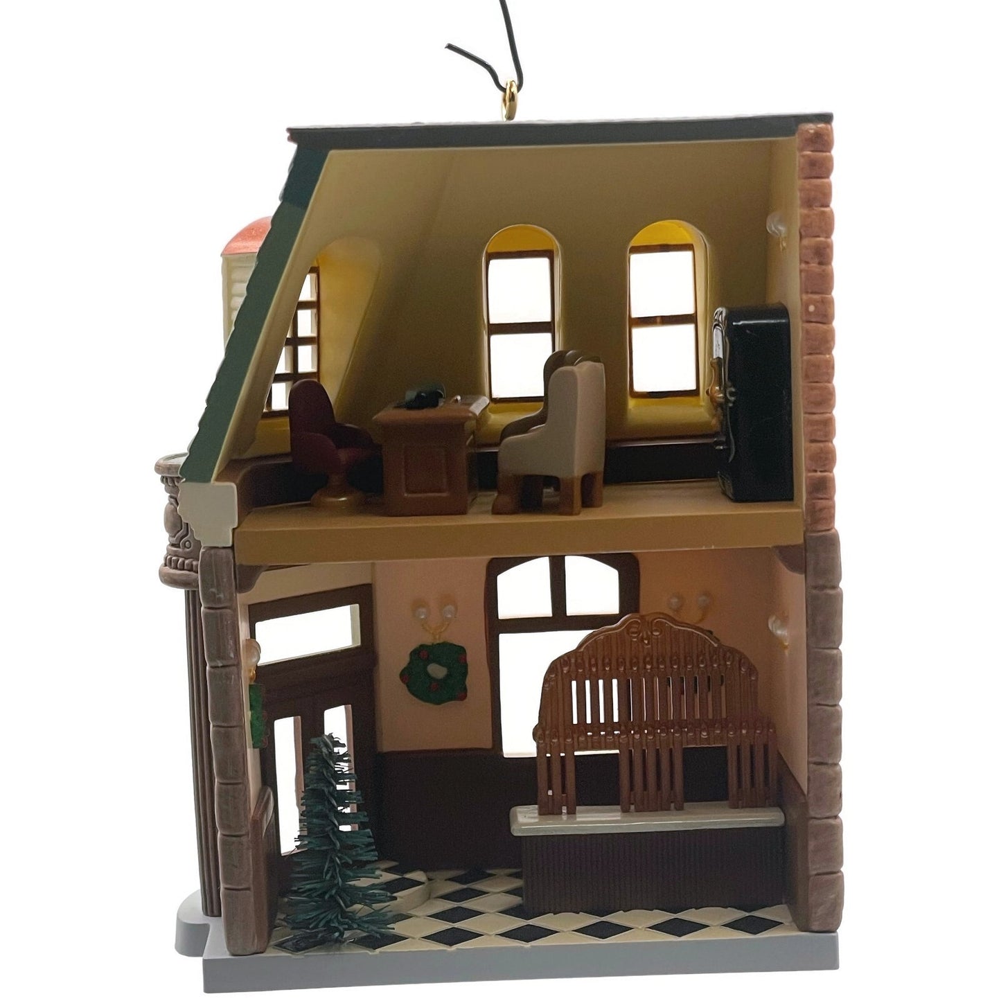Hallmark Ornament Corner Bank Nostalgic Houses Shops Christmas Tree Keepsake