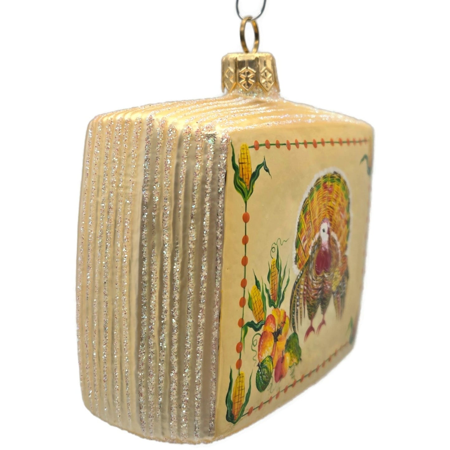 Patricia Breen Greetings Give Thanks Turkey Postcard Fall Christmas Ornament