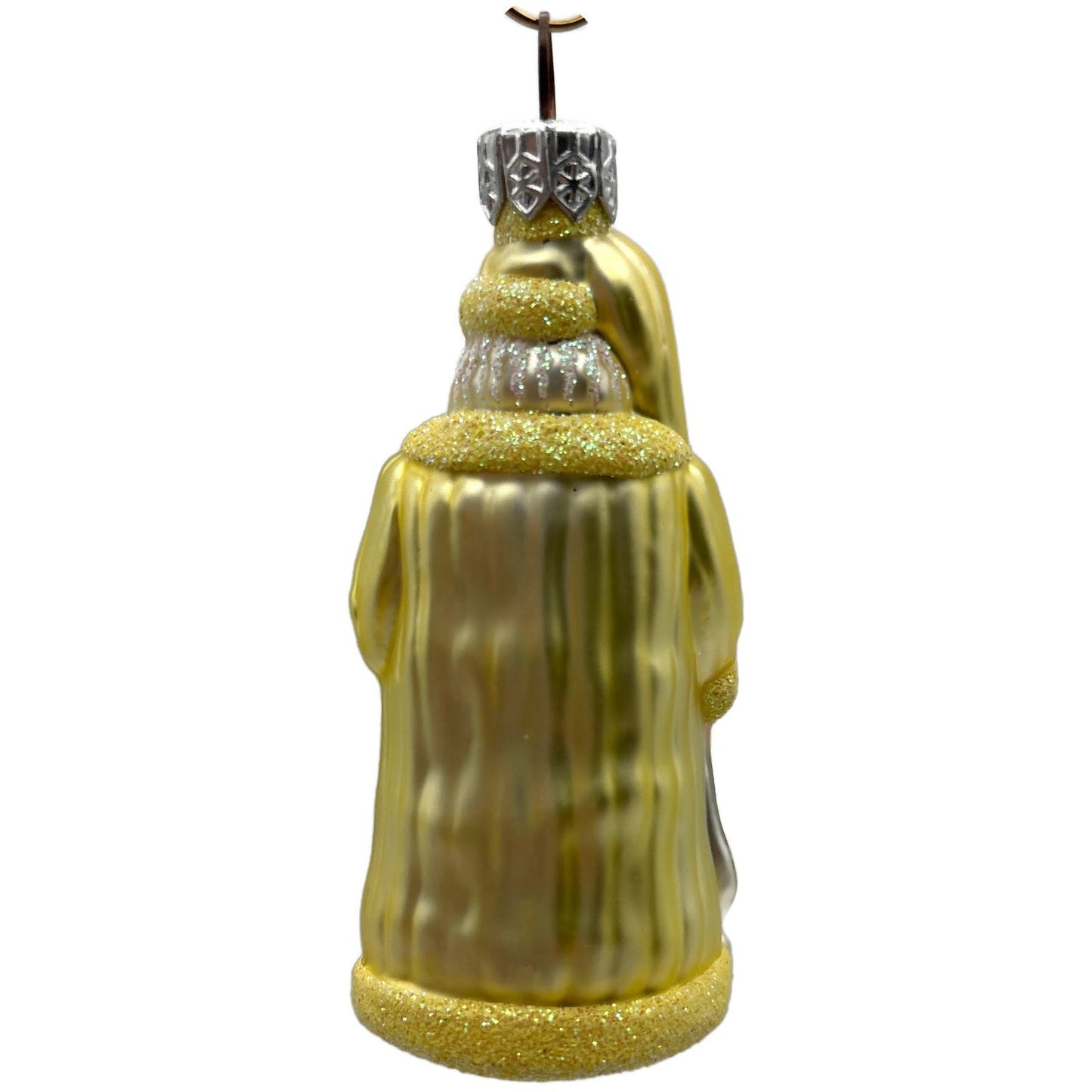 Patricia Breen Miniature Gift of The Season Yellow Love Peace Christmas Ornament
