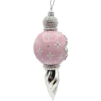 Patricia Breen La Neige Pink Silver Reflector Christmas Tree Ornament CATZ Drop