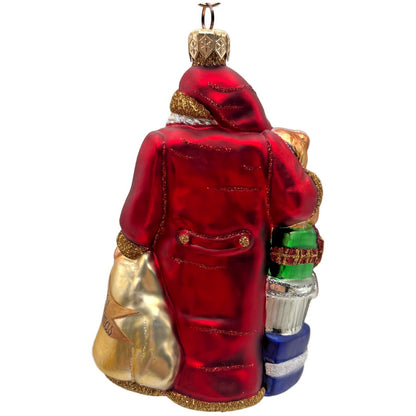 Patricia Breen Les Cadeaux Red Santa Teddy Bear Gifts Christmas Ornament 2103