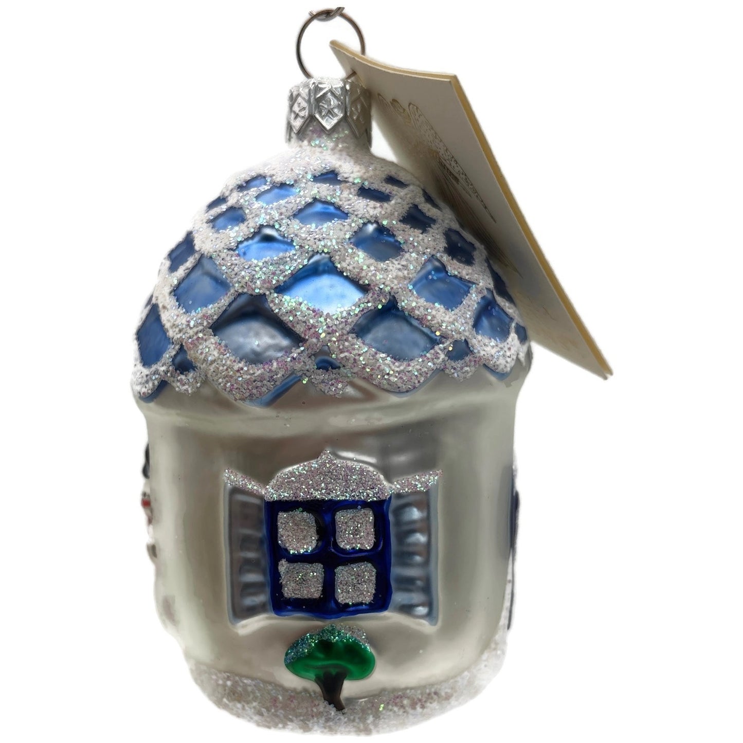 Patricia Breen Winter Acorn House Matte White Snowman Christmas Tree Ornament