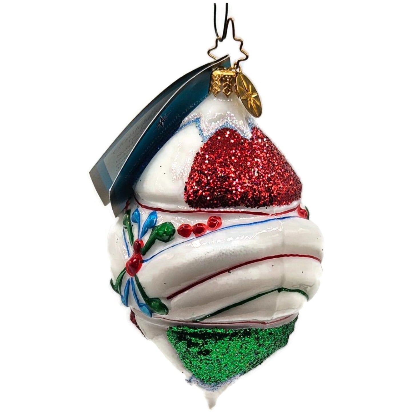 Fantasia Ice Delites Christopher Radko 3 Pcs Set Christmas Ornaments with Box