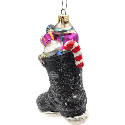 Christopher Radko Harley Davidson Biker Boot Glass Christmas Ornament 97-HAR-04