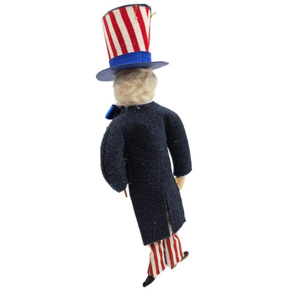 Gladys Boalt Uncle Sam Patriotic July 4th Fabric Christmas Tree Ornament 2769