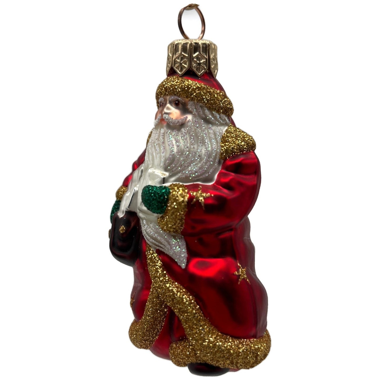 Patricia Breen Miniature Through The Rain And Snow Gold Stars Christmas Ornament
