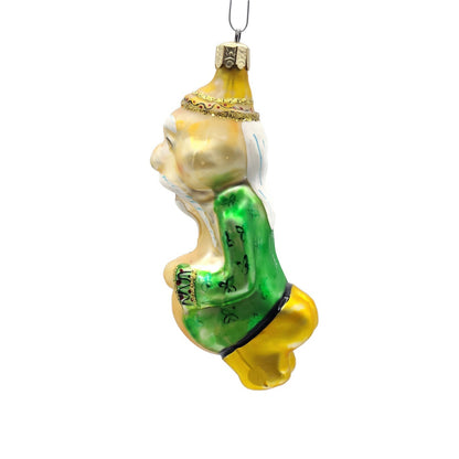 Christopher Radko Fu Manchu Blown Glass Christmas Holiday Tree Ornament 91-011-0