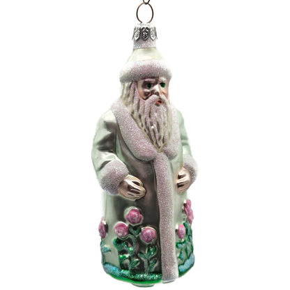 Patricia Breen Santa of the Windsor Salmon Rose Pearl Spring Christmas Ornament